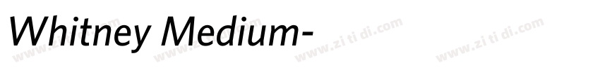 Whitney Medium字体转换